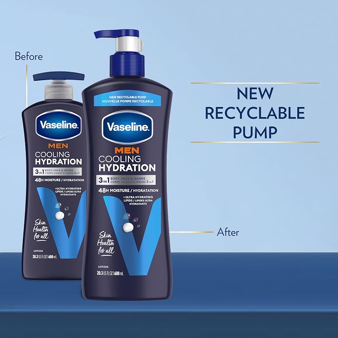 Vaseline Men Cooling Hydration 3-in-1 4 Pack - Image 3