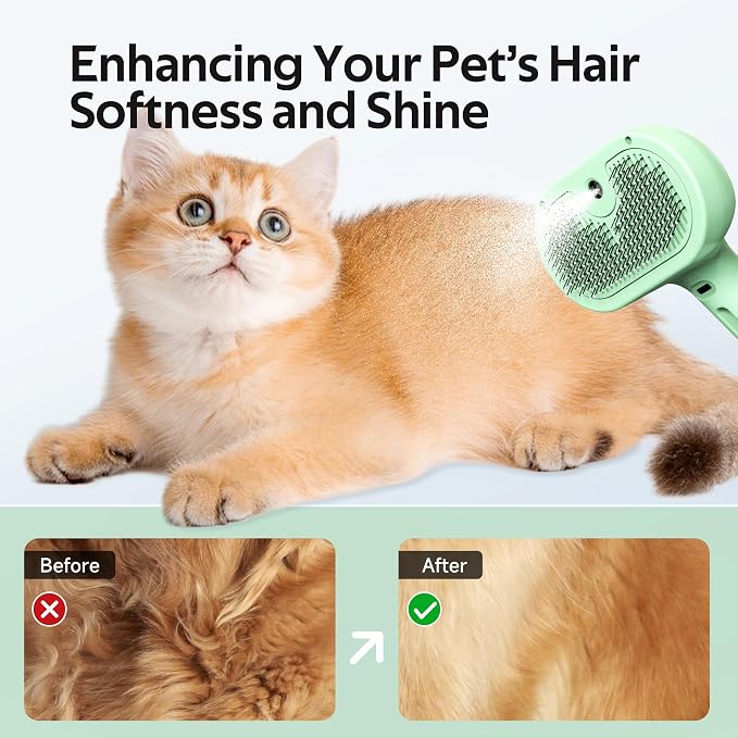 Pet Grooming Brush with Electronic Mist Spray - Image 5