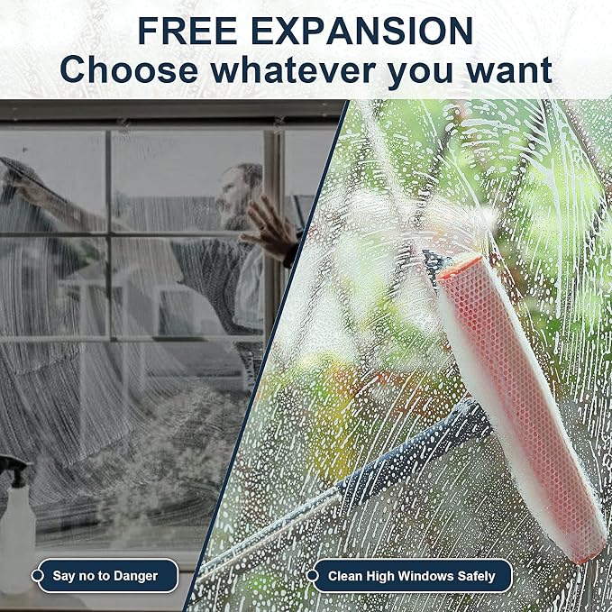 Professional Window Squeegee, 2-in-1 Window Cleaner - Image 5