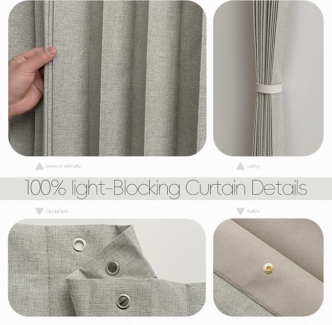 Accordian Door Curtain, 100% Blackout Folding Magnetic Doorway Curtains - Image 5