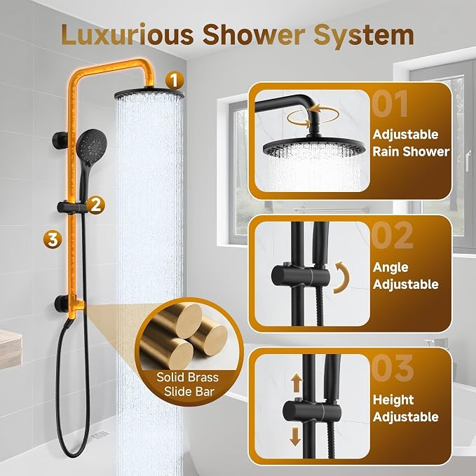 BRIGHT SHOWERS Rain Shower System Combo - Image 2