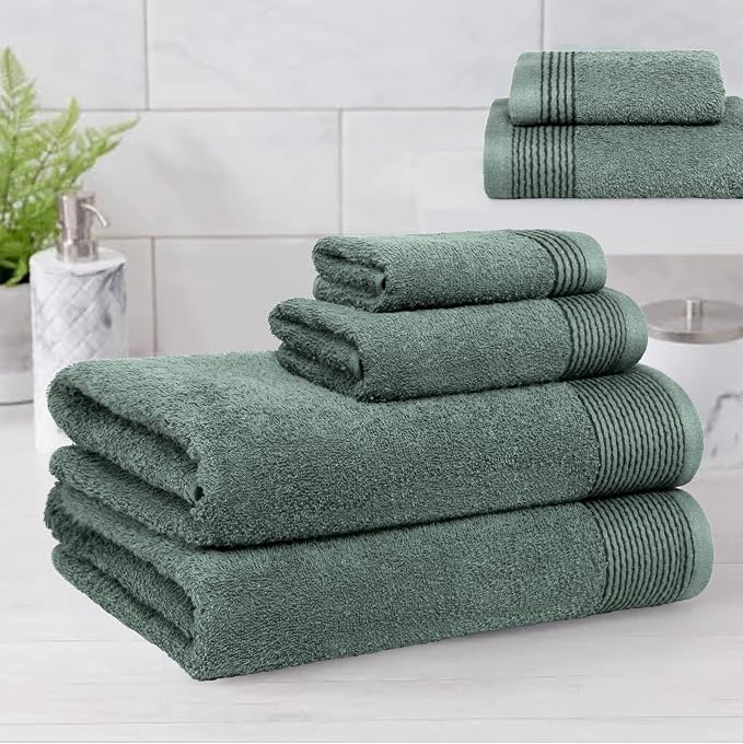 Belizzi Home 100% Cotton Ultra Soft 6 Pack Towel Set, Contains 2 Bath Towels - Image 3