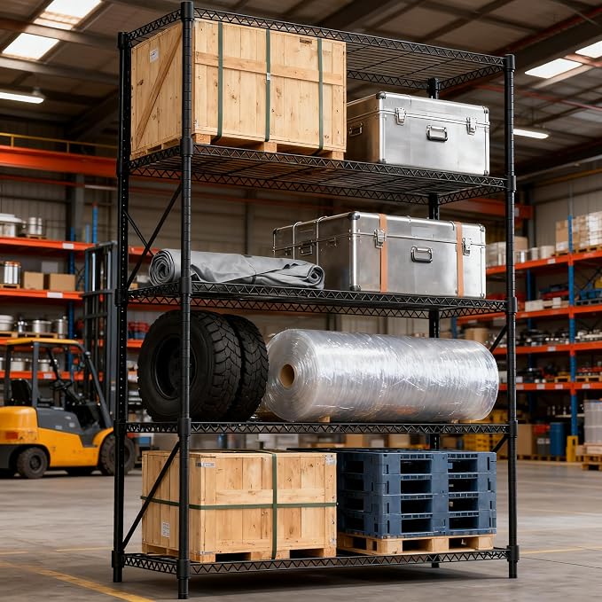 5 Tiers Shelf 1750 lbs Steel Storage Shelving Utility Shelving Unit Steel - Image 7