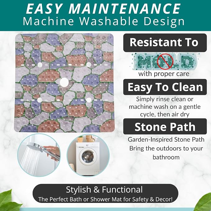 ENKOSI Square Shower Mat 27x27 inch - Image 4