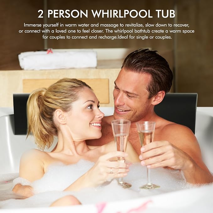 Empava 71" two Person Acrylic Whirlpool Bathtub - Image 8