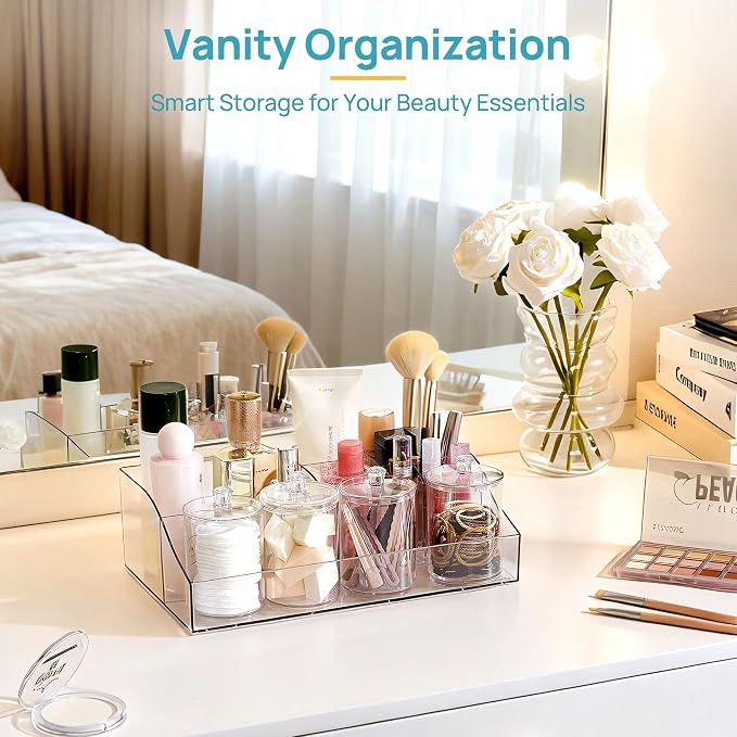 Vtopmart 5 PCS Bathroom Countertop Organizer, 1 Divided Tray - Image 7