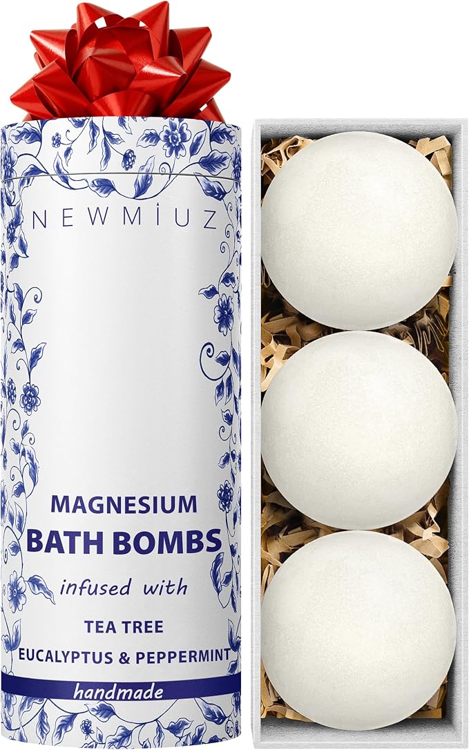 Magnesium Bubble Bath Bombs Long Lasting Foaming Sore Muscles Recovery Tea Tree by NewMiuz