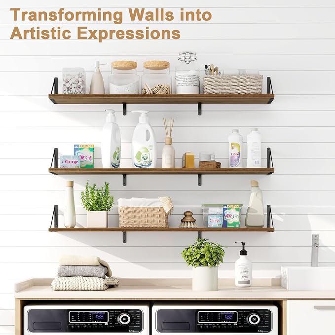 Fun Memories Extra Long Floating Wall Shelves, 48 x 8 Inches - Image 6