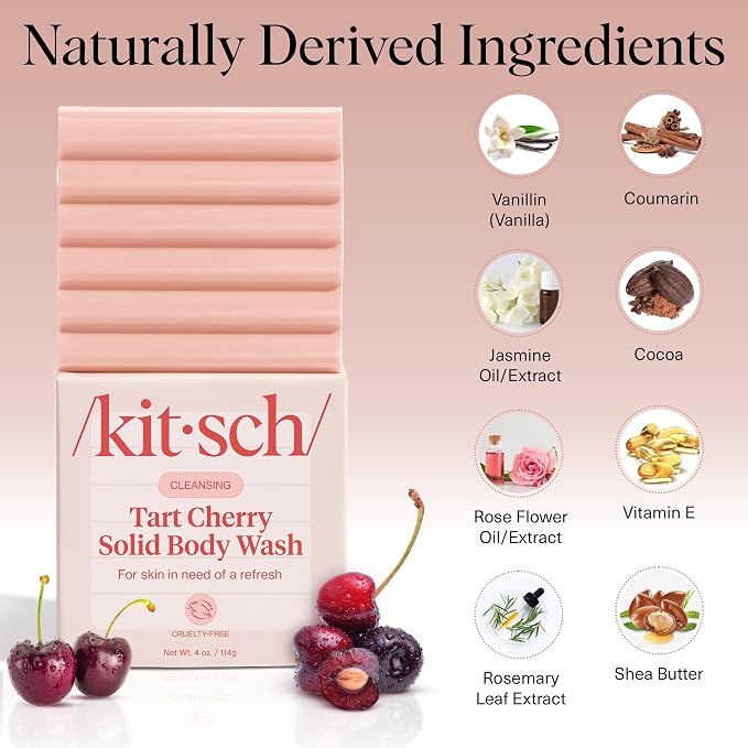 Kitsch Cleansing Tart Cherry Soap Bar - Image 6