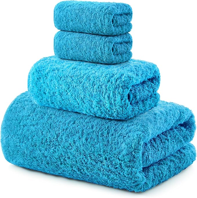 REDKISS Luxury Bath Towel Set of 4, 100% Cotton 900 GSM Premium Bathroom Towels by REDKISSOnline