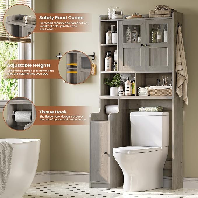 Itaar Over The Toilet Storage Cabinet, Over Toilet Bathroom Organizer - Image 9