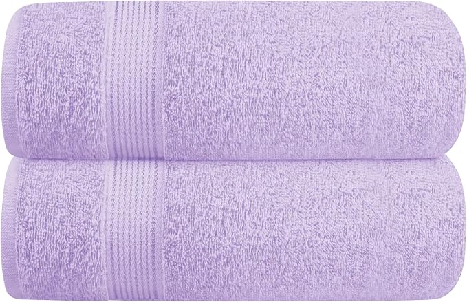 Elvana Home Cotton 2 Pack Oversized Bath Towel Set 28x55 inches, Large Bath by Unknown