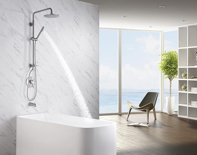 sumerain Brushed Nickel Retrofit Shower Systems - Image 4