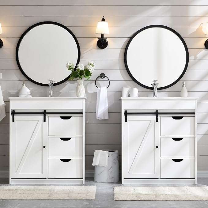 30" Farmhouse Bathroom Vanity - Image 7