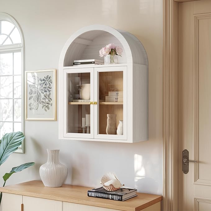 Arched Wall Mounted Display Medicine Cabinets - Image 5