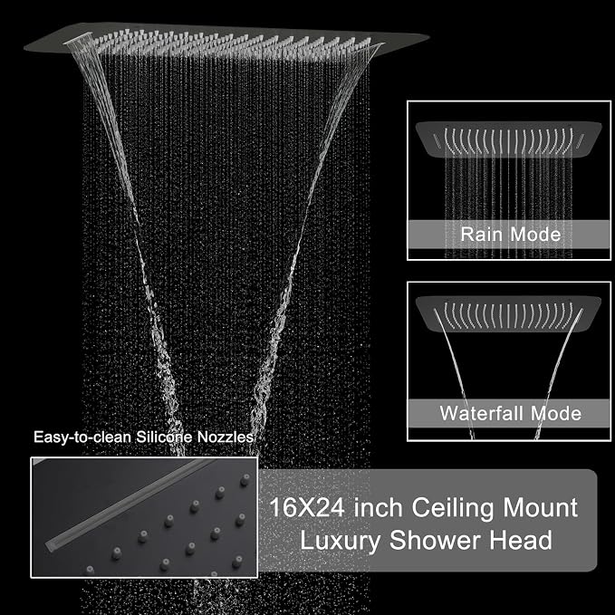 Matte Black Digital Display Shower System - Image 2