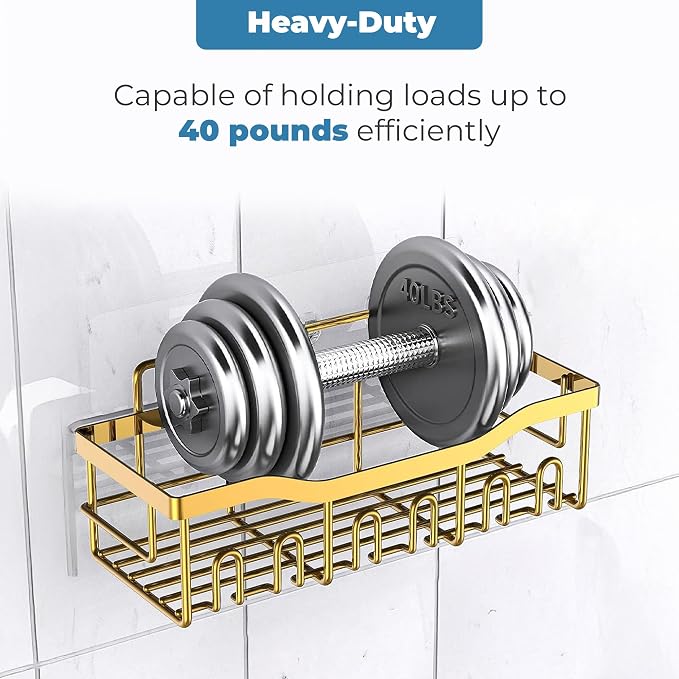 Fab Glass and Mirror 5-Pack Shower Caddy, Bathroom Caddy - Image 4