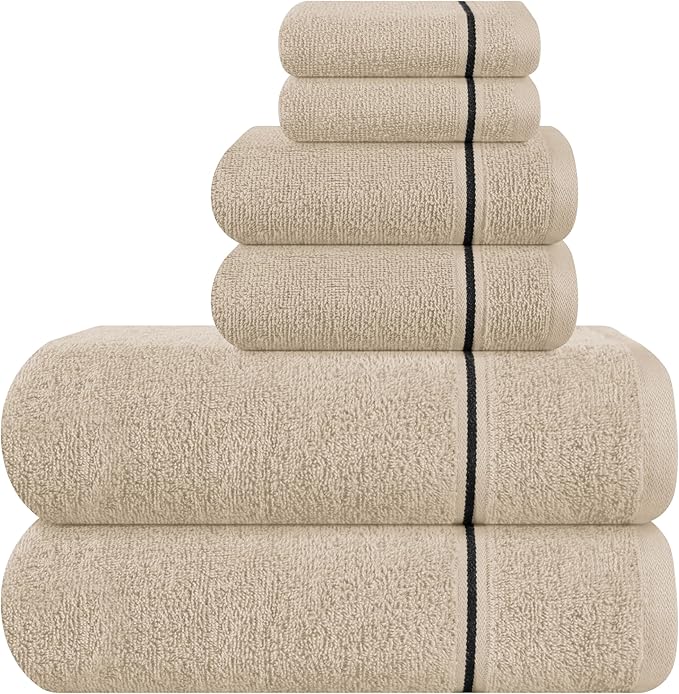 MyOwn Ultra Soft 6 Pack Cotton Towel Set, Contains 2 Bath Towels 28x55 inch by Unknown
