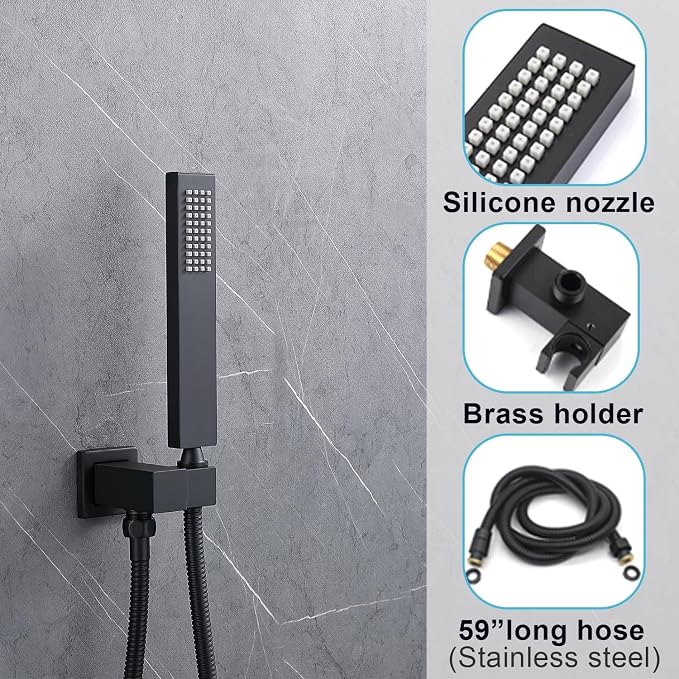 Digital Display Dual Head Shower system Rain Shower System Shower Wall Mount 10 - Image 6
