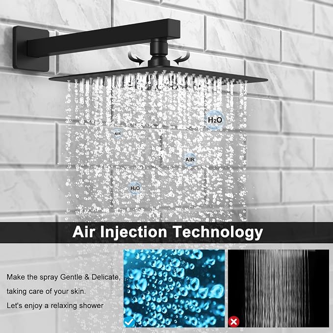 EMBATHER Shower System, High Pressure Wall Mounted Shower Faucet Set Complete - Image 4