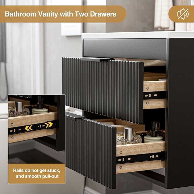 30 Inches Modern MDF Bathroom Vanity - Image 6