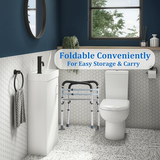 Toilet Safety Rails – Adjustable, Foldable Toilet Handle Frame - Image 6