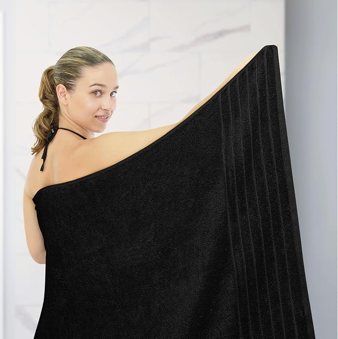 Tens Towels Pack of 1 Jumbo Bath Sheet 40 x 80 Inches, Extra Large & Light - Image 5