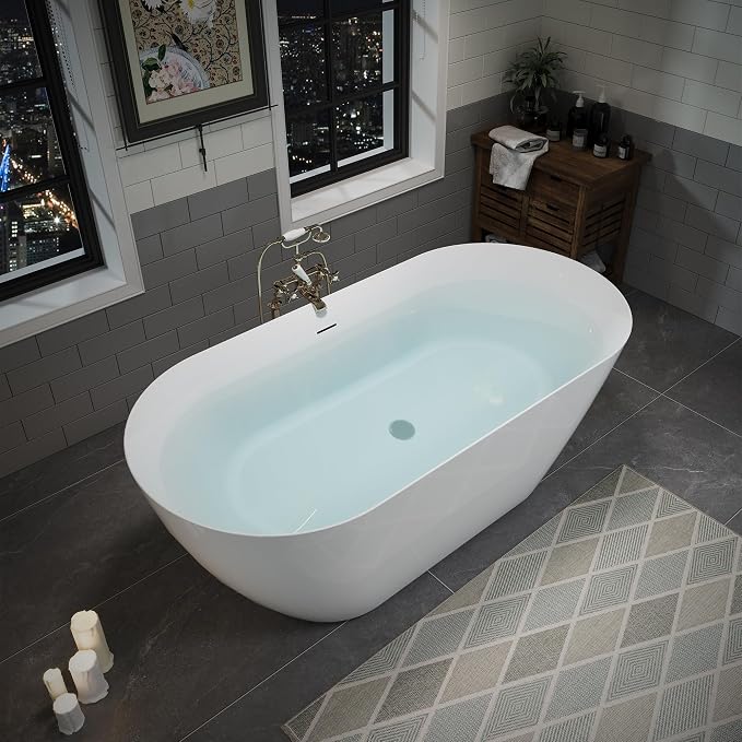 ABRUZZO 60" Acrylic Freestanding Bathtub - Image 4