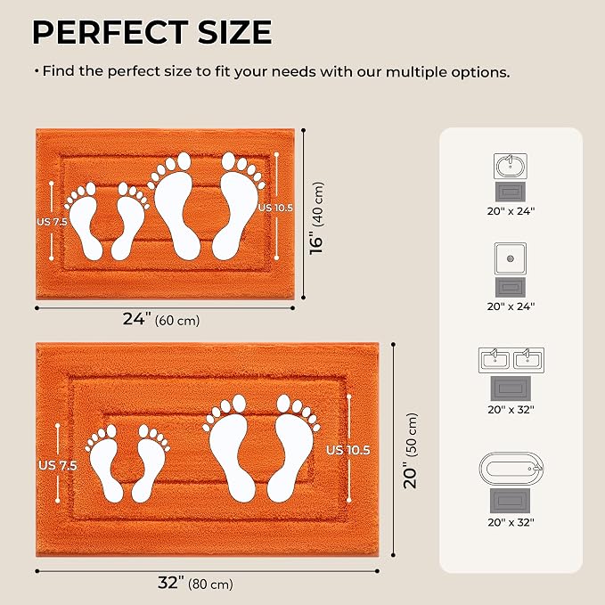 GRANNY SAYS Bathroom Rugs Sets 2 Piece, Soft Bath Mats - Image 2