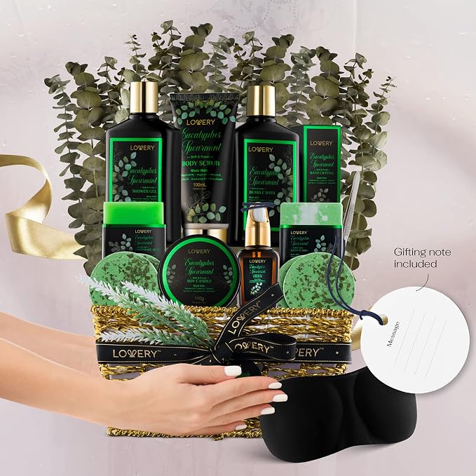 Christmas Eucalyptus Spearmint Bath Set, Home Spa Set - Image 5
