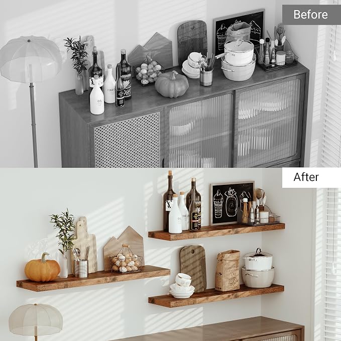 Vivelove Farmhouse Single Floating Shelves - Image 4