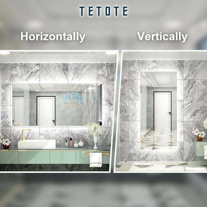TETOTE 60 x 28 Inch LED Backlit Mirror - Image 7