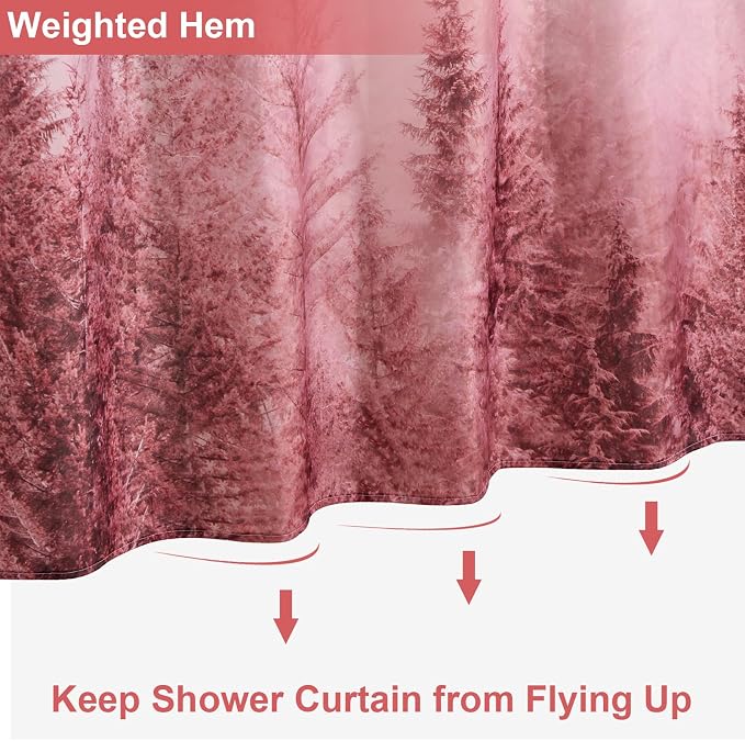 ORTIGIA Pink Shower Curtain - Image 6