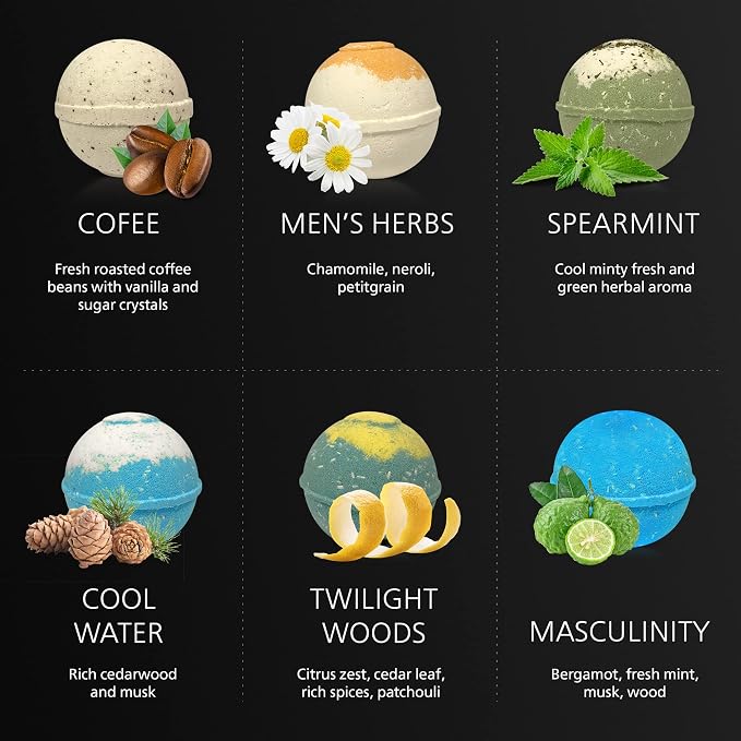 Organic Bath Bombs Gift Set for Men - Image 2