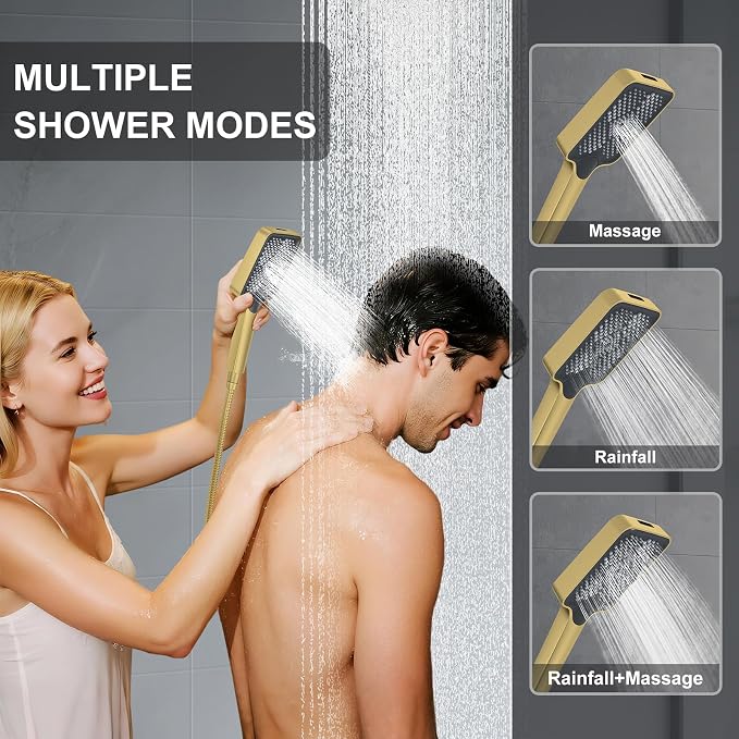 Thermostatic Shower System 13-Inch Rainfall Shower Head - Image 7