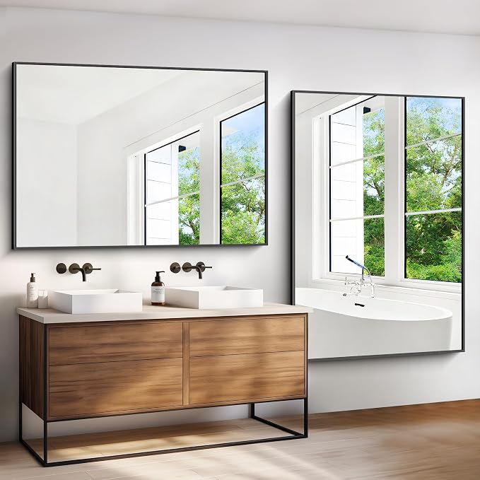 BONEWEI Bathroom Mirror, 60x40 inch Bathroom Mirrors - Image 3