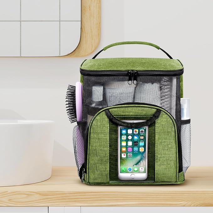 Attmu Portable Shower Caddy College Tote Bag, Quick Dry Hanging Toiletry Bag - Image 7