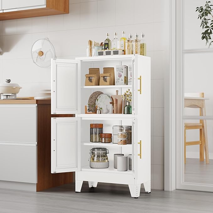 47.25" Metal Pantry Cabinet, Storage Cabinets - Image 5