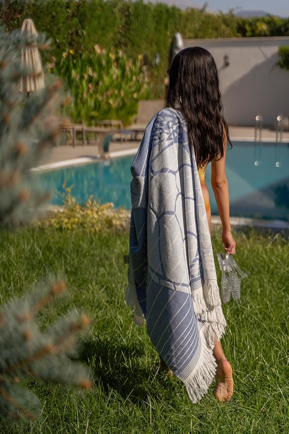 SOFE H&L | LINVIA Foutah Quick Dry Beach Towel Pack of 2 CARETTA - Image 7