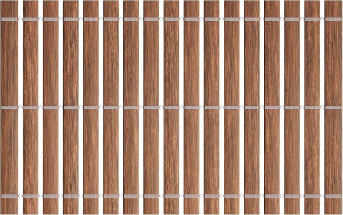 Teak String Shower Mat, Wood Non Slip Bath Mats - Image 4