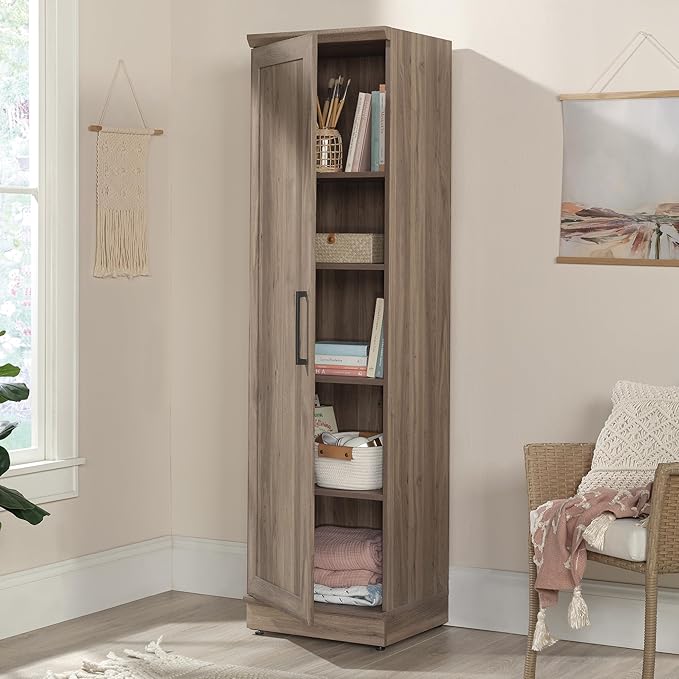 Sauder HomePlus Kitchen Pantry Storage Cabinet Slim Single Door - Image 5