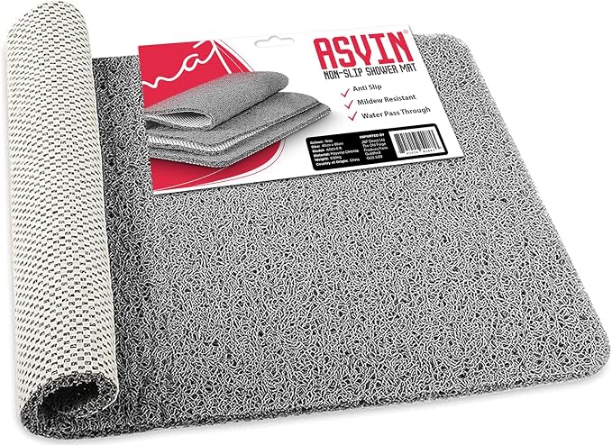 Asvin Soft Textured Bath, Tub Mat, 24x16 Inch Rectangular, Phthalate Free by Asvin