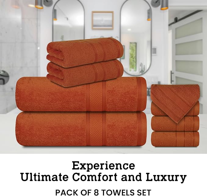 Casa Lino Bath Towel Set of 8 - Image 2