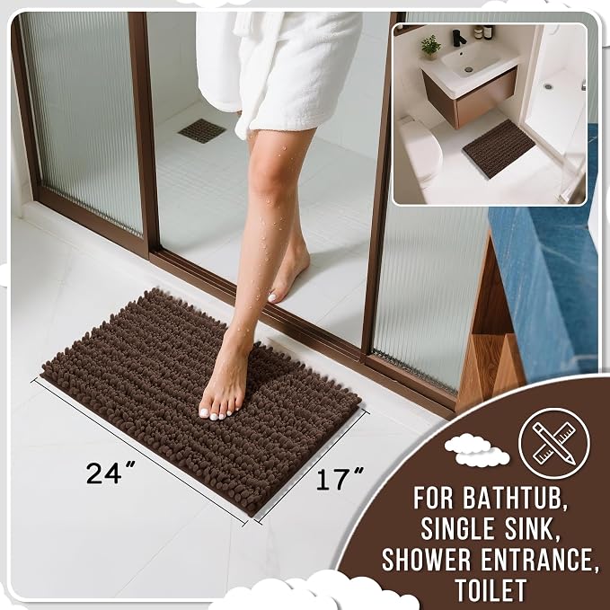 Yimobra Bathroom Rugs Non Slip Washable - Image 2