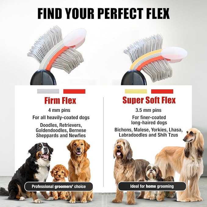 FlexIt Flexible Slicker Brush for Dogs - Image 5