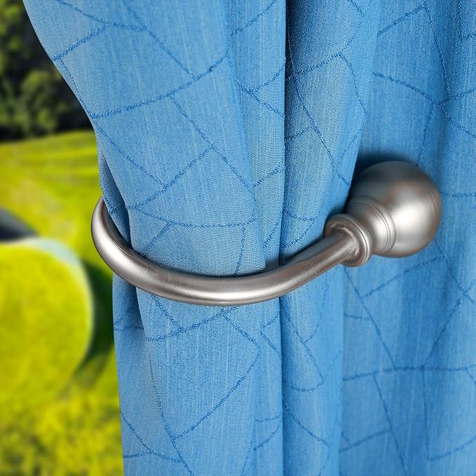 Double Curtain Rod, Adjustable 1 inch Double Drapery Rod Rods - Image 2