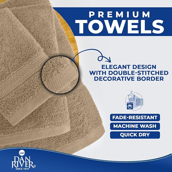 DAN RIVER 8 PC Luxury Bath Towels - Image 6