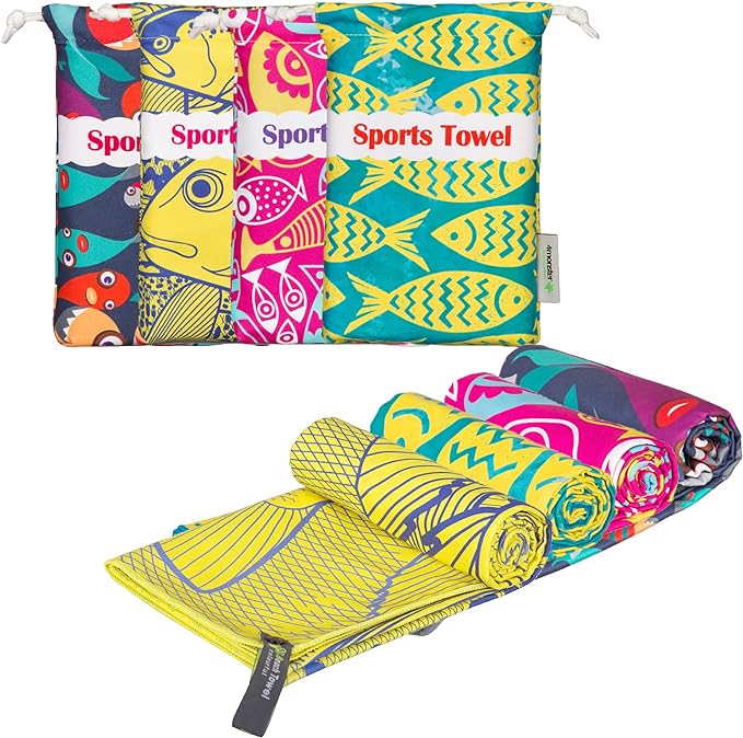 4Monster Microfiber Beach Towel Quick Dry, Super Absorbent Lightweight Travel by 4Monster
