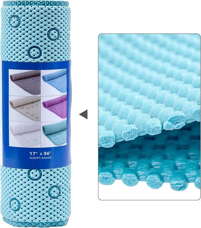 Double Layer Foam Non Slip Bathtub Mat 37x17in, More Comfortable and Thicker by DwellAid