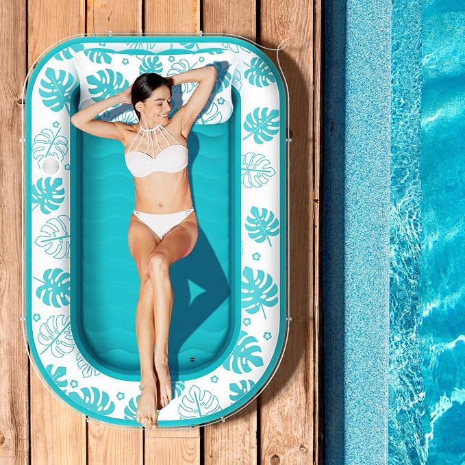 Inflatable Tanning Pool Lounger Float - Image 8